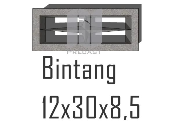 Bintang 12x30x8,5_1 Roster Beton