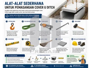 Panduan alat dan metode pemasangan cover U Ditch